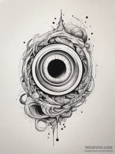 Tattoo sketch узор в виде черной дыры, concep... - эскиз тату (№1757855127_0, 14.09.2025 13:05) — Tatufoto.com