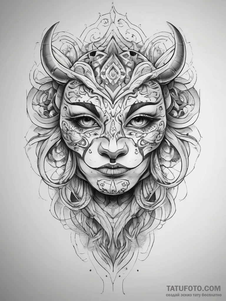 Tattoo sketch white, tattoo drawing outline,... - эскиз тату (№1757856305_0, 14.09.2025 13:25) — Tatufoto.com