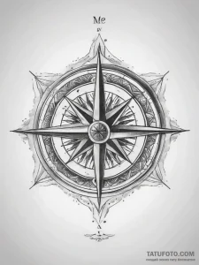 Tattoo sketch compass rose, artistic tattoo s... - эскиз тату (№1757859230_0, 14.09.2025 14:13) — Tatufoto.com