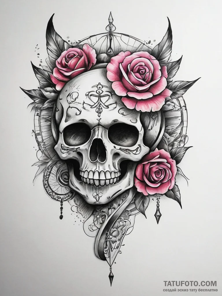 Tattoo sketch pink, tattoo sketch design, vib... - эскиз тату (№1757862387_0, 14.09.2025 15:06) — Tatufoto.com