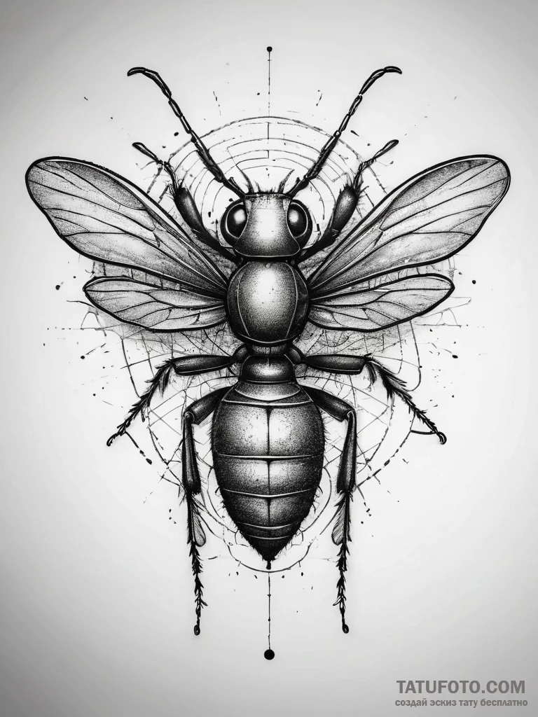 Tattoo sketch ant, artistic tattoo sketch, on... - эскиз тату (№1757863826_0, 14.09.2025 15:30) — Tatufoto.com