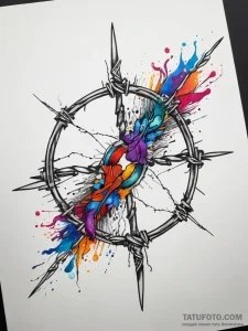 Tattoo sketch barbed wire, tattoo flash sheet... - эскиз тату (№1757864024_0, 14.09.2025 15:33) — Tatufoto.com