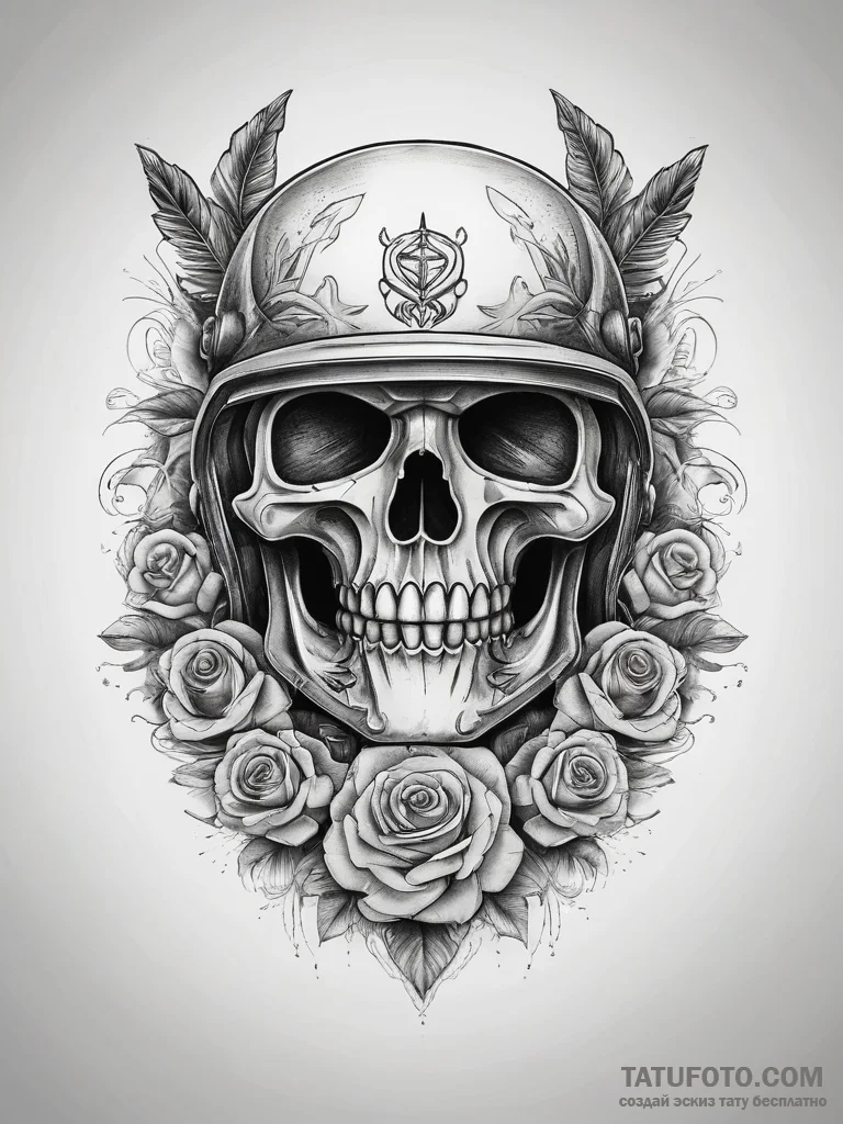Tattoo sketch soldier's helmet, tattoo line a... - эскиз тату (№1757865968_0, 14.09.2025 16:06) — Tatufoto.com