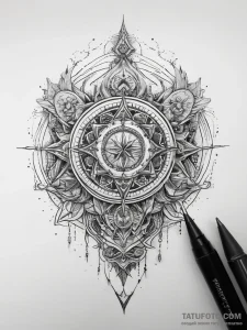 Tattoo sketch universe - эскиз тату (№1757866956_0, 14.09.2025 16:22) — Tatufoto.com