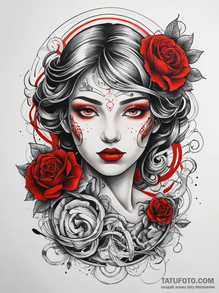 Tattoo sketch mood, ink illustration for tatt... - эскиз тату (№1757870158_0, 14.09.2025 17:15) — Tatufoto.com