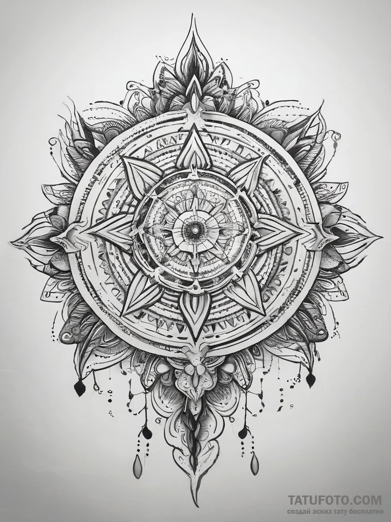 Tattoo sketch spiritual essence - эскиз тату (№1757870854_0, 14.09.2025 17:27) — Tatufoto.com