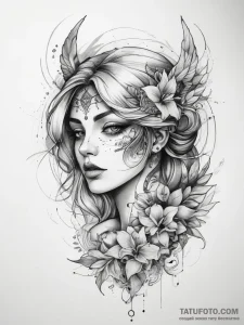 Tattoo sketch mirage - эскиз тату (№1757871417_0, 14.09.2025 17:36) — Tatufoto.com