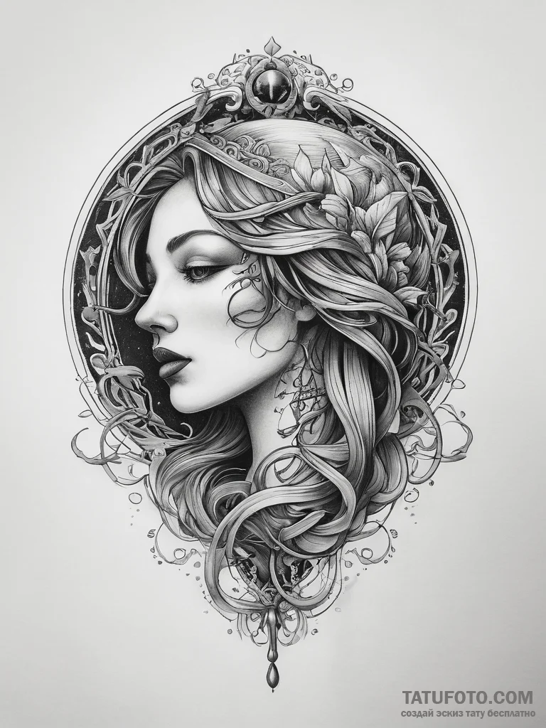 Tattoo sketch earth, ink illustration for tat... - эскиз тату (№1757874132_0, 14.09.2025 18:22) — Tatufoto.com