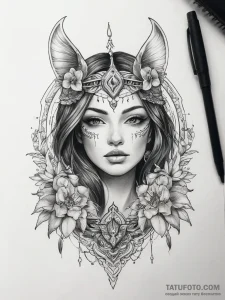 Tattoo sketch mirage - эскиз тату (№1757874351_0, 14.09.2025 18:25) — Tatufoto.com