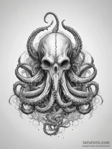 Tattoo sketch kraken - эскиз тату (№1757874928_0, 14.09.2025 18:35) — Tatufoto.com