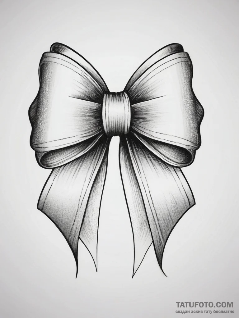 Tattoo sketch ribbon bow, tattoo drawing outl... - эскиз тату (№1757876093_0, 14.09.2025 18:54) — Tatufoto.com