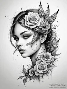 Tattoo sketch mood - эскиз тату (№1757878400_0, 14.09.2025 19:33) — Tatufoto.com