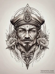 Tattoo sketch brown, tattoo line art, on a cl... - эскиз тату (№1757879172_0, 14.09.2025 19:46) — Tatufoto.com