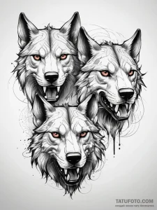 Tattoo sketch cerberus heads, artistic tattoo... - эскиз тату (№1757879363_0, 14.09.2025 19:49) — Tatufoto.com