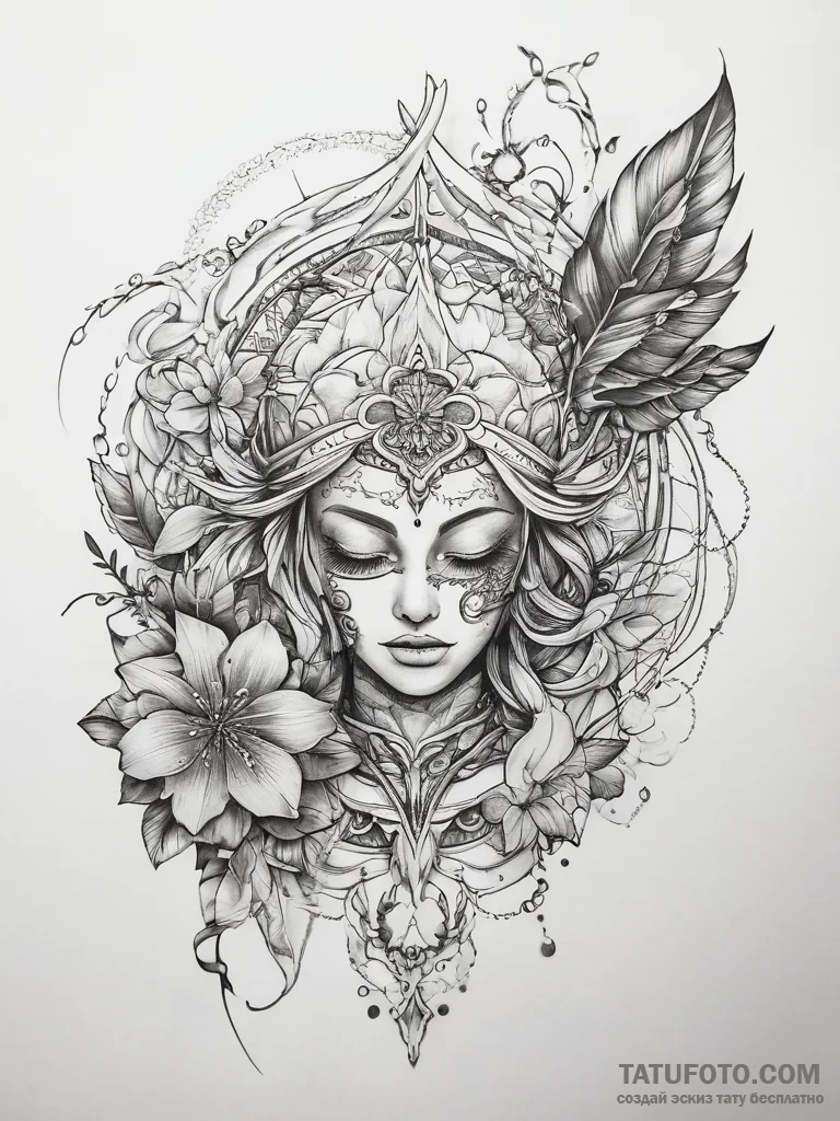 Tattoo sketch copper - эскиз тату (№1757880924_0, 14.09.2025 20:15) — Tatufoto.com