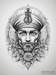 Tattoo sketch blessed portrayal, tattoo drawi... - эскиз тату (№1757882694_0, 14.09.2025 20:44) — Tatufoto.com