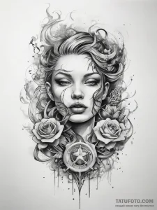 Tattoo sketch smoke - эскиз тату (№1757884681_0, 14.09.2025 21:18) — Tatufoto.com