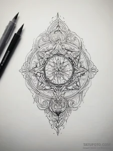 Tattoo sketch узор в стиле ар-нуво, tattoo li... - эскиз тату (№1757885482_0, 14.09.2025 21:31) — Tatufoto.com