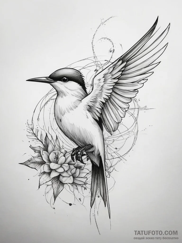 Tattoo sketch tern - эскиз тату (№1757888059_0, 14.09.2025 22:14) — Tatufoto.com