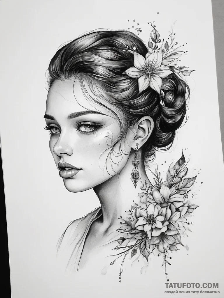 Tattoo sketch opal - эскиз тату (№1757888670_0, 14.09.2025 22:24) — Tatufoto.com