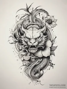 Tattoo sketch a rose with thorns, concept art... - эскиз тату (№1757890451_0, 14.09.2025 22:54) — Tatufoto.com