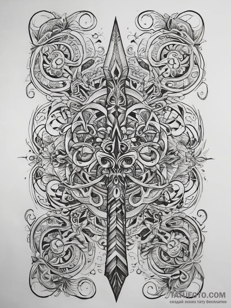 Tattoo sketch weapon, tattoo drawing outline,... - эскиз тату (№1757891043_0, 14.09.2025 23:04) — Tatufoto.com