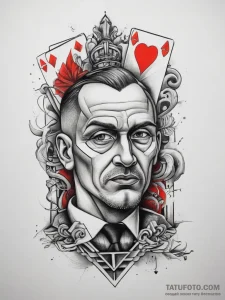 Tattoo sketch referee whistle and cards, ink... - эскиз тату (№1757891235_0, 14.09.2025 23:07) — Tatufoto.com