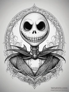 Tattoo sketch the nightmare before christmas... - эскиз тату (№1757944365_0, 15.09.2025 13:52) — Tatufoto.com
