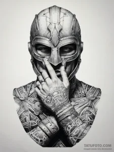 Tattoo sketch hands with a gladiator, concept... - эскиз тату (№1757945722_0, 15.09.2025 14:15) — Tatufoto.com