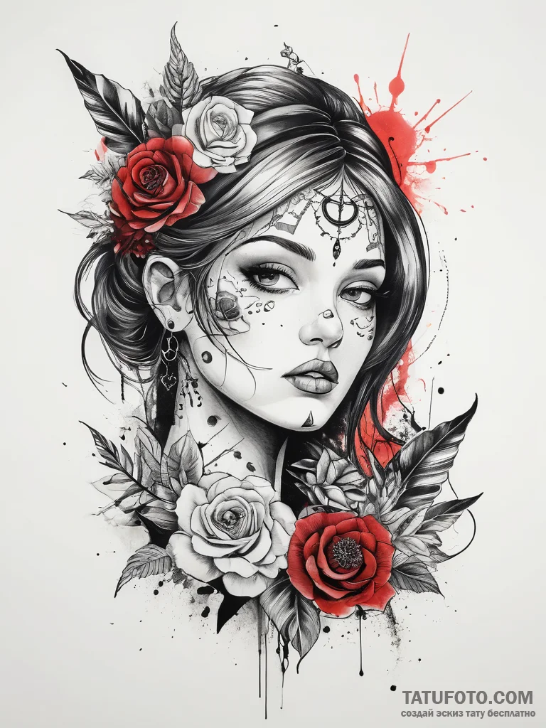 Tattoo sketch mystical narrative, tattoo line... - эскиз тату (№1757946306_0, 15.09.2025 14:25) — Tatufoto.com