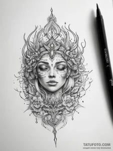 Tattoo sketch ember - эскиз тату (№1757946694_0, 15.09.2025 14:31) — Tatufoto.com