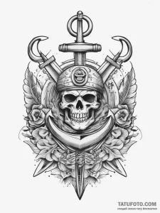 Tattoo sketch weapon, tattoo flash sheet desi... - эскиз тату (№1757948055_0, 15.09.2025 14:54) — Tatufoto.com