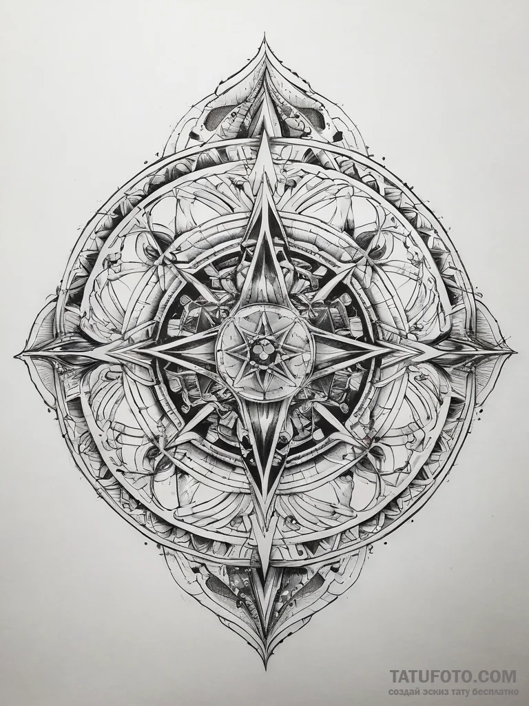 Tattoo sketch blessed sigil, artistic tattoo... - эскиз тату (№1757949025_0, 15.09.2025 15:10) — Tatufoto.com