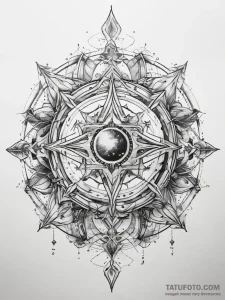 Tattoo sketch blessed universe - эскиз тату (№1757949795_0, 15.09.2025 15:23) — Tatufoto.com