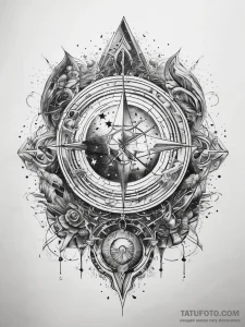 Tattoo sketch cosmic history - эскиз тату (№1757951161_0, 15.09.2025 15:46) — Tatufoto.com