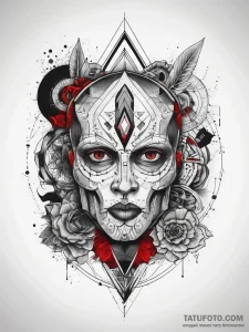 Tattoo sketch blackwork геометрический узор,... - эскиз тату (№1757951549_0, 15.09.2025 15:52) — Tatufoto.com