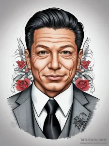 Tattoo sketch sammy gravano with a suit, tatt... - эскиз тату (№1757952135_0, 15.09.2025 16:02) — Tatufoto.com