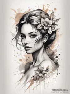 Tattoo sketch nymph tattoo, tattoo drawing ou... - эскиз тату (№1757953113_0, 15.09.2025 16:18) — Tatufoto.com