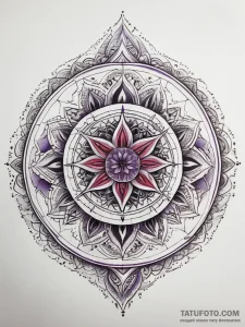 Tattoo sketch purple, tattoo flash sheet desi... - эскиз тату (№1757953306_0, 15.09.2025 16:21) — Tatufoto.com
