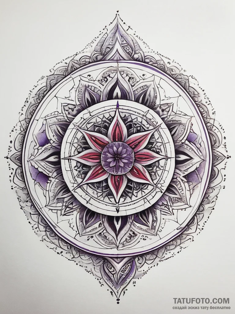 Tattoo sketch purple, tattoo flash sheet desi... - эскиз тату (№1757953306_0, 15.09.2025 16:21) — Tatufoto.com