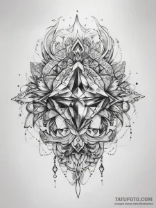 Tattoo sketch crystal - эскиз тату (№1757954676_0, 15.09.2025 16:44) — Tatufoto.com