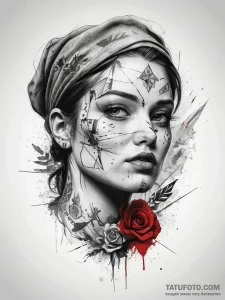 Tattoo sketch veteran portrait, tattoo sketch... - эскиз тату (№1757955064_0, 15.09.2025 16:51) — Tatufoto.com