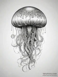 Tattoo sketch медуза, ink illustration for ta... - эскиз тату (№1757955466_0, 15.09.2025 16:57) — Tatufoto.com