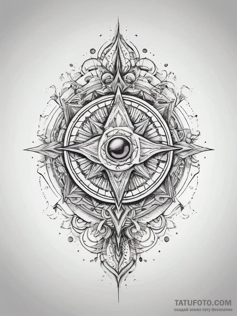 Tattoo sketch divine insignia, tattoo drawing... - эскиз тату (№1757958817_0, 15.09.2025 17:53) — Tatufoto.com