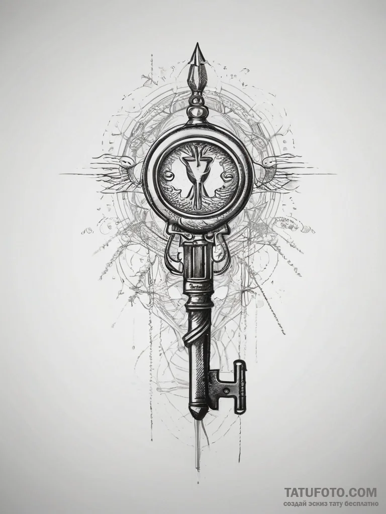 Tattoo sketch hands with a key, tattoo line a... - эскиз тату (№1757959206_0, 15.09.2025 18:00) — Tatufoto.com