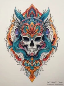 Tattoo sketch geometric color, tattoo line ar... - эскиз тату (№1757959605_0, 15.09.2025 18:06) — Tatufoto.com