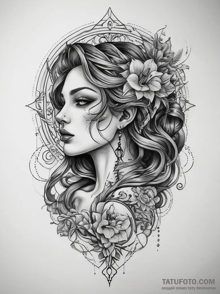 Tattoo sketch hands with a needle, tattoo fla... - эскиз тату (№1757959992_0, 15.09.2025 18:13) — Tatufoto.com