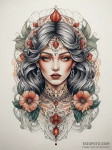 Tattoo sketch riddle, tattoo line art, soft w... - эскиз тату (№1757961187_0, 15.09.2025 18:33) — Tatufoto.com