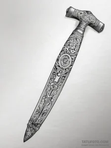 Tattoo sketch straight razor - эскиз тату (№1757961963_0, 15.09.2025 18:46) — Tatufoto.com