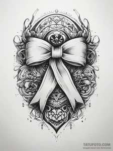 Tattoo sketch ribbon tattoo, ink illustration... - эскиз тату (№1757964705_0, 15.09.2025 19:31) — Tatufoto.com